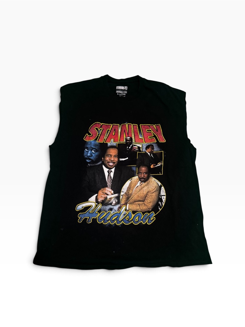 Stanley Hudson Black Graphic Muscle Tee - Vintage Tribute